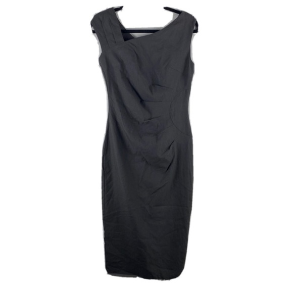 Muxxn Boutique Gray Career Dress Size Large Retro 1950s Style Pencil Dress - Picture 1 of 6